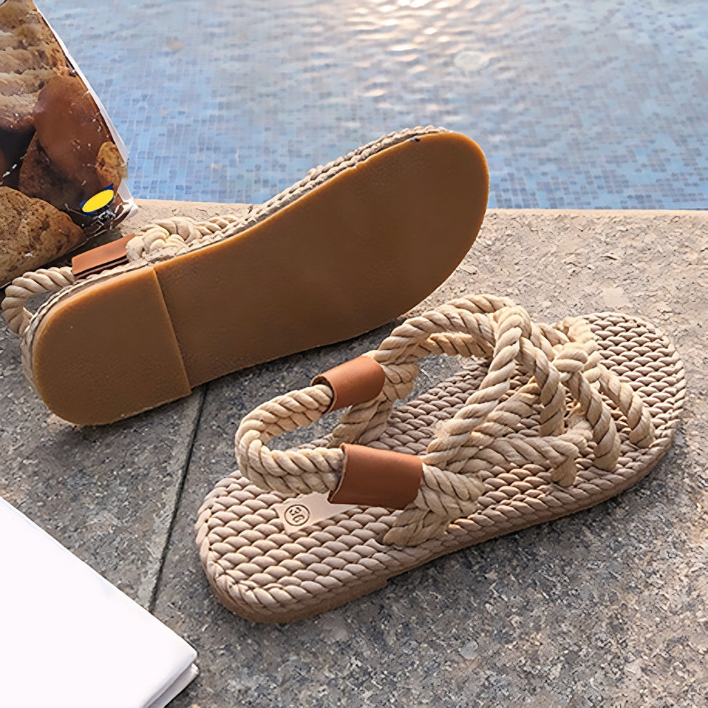 Valenzora | Bohemian Braided Rope Sandals
