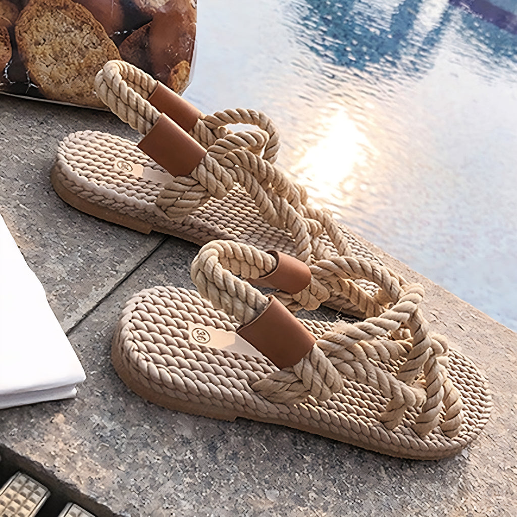 Valenzora | Bohemian Braided Rope Sandals