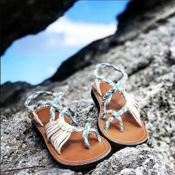 Valenzora | Stylish sandals with woven straps