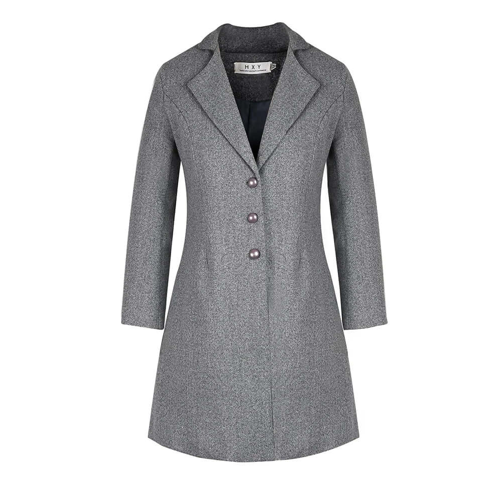 Valenzora | Women's Black Trench Coat Transitional Jacket