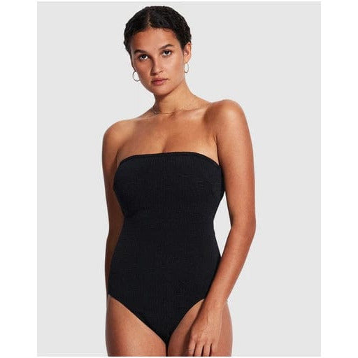 Valenzora | Sea Dive Bandeau-Badeanzug Schwarz