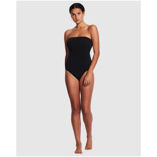Valenzora | Sea Dive Bandeau-Badeanzug Schwarz