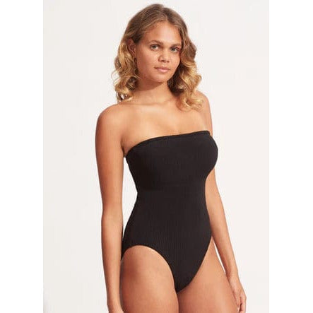 Valenzora | Sea Dive Bandeau-Badeanzug Schwarz