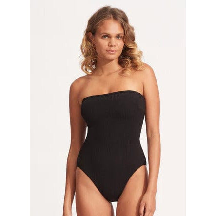 Valenzora | Sea Dive Bandeau-Badeanzug Schwarz