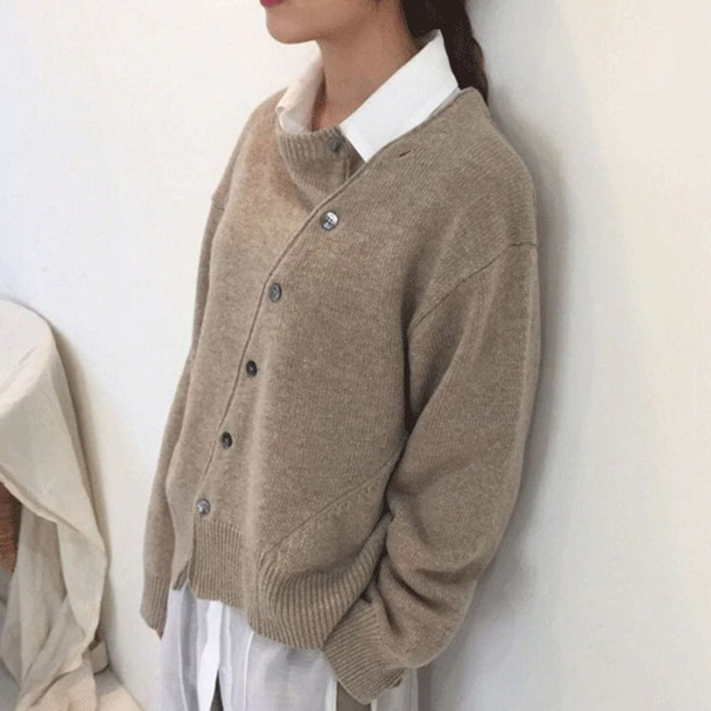 Valenzora | Comfortable cashmere jacket with stylish buttons for women