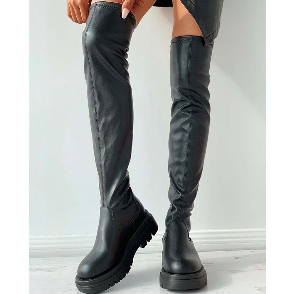 Serdia - Over-the-knee leather boots for women