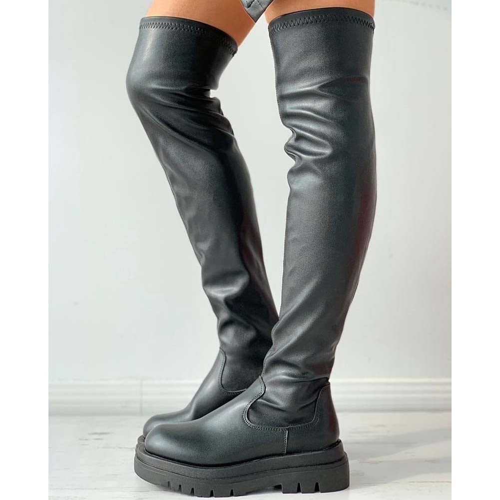 Serdia - Over-the-knee leather boots for women