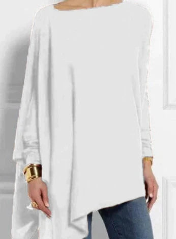 Valenzora | Elegant cashmere blend poncho with an asymmetrical cut