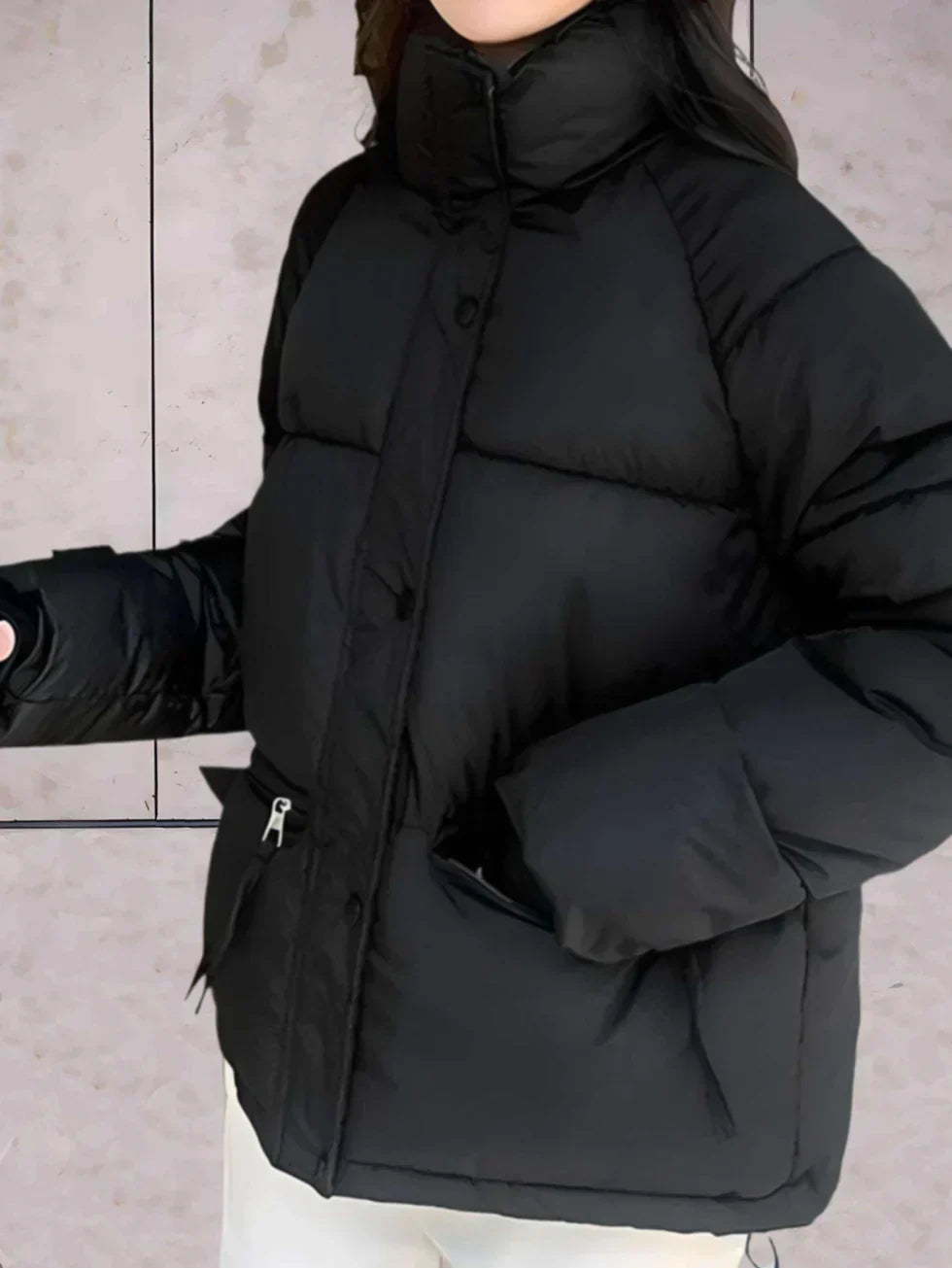 Valenzora | Parka jacket with stand-up collar and double closure