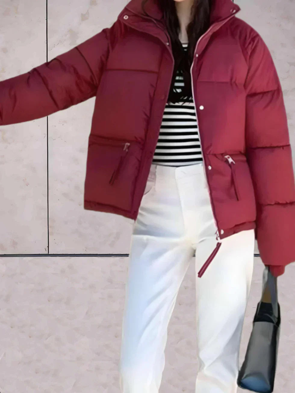 Valenzora | Parka jacket with stand-up collar and double closure