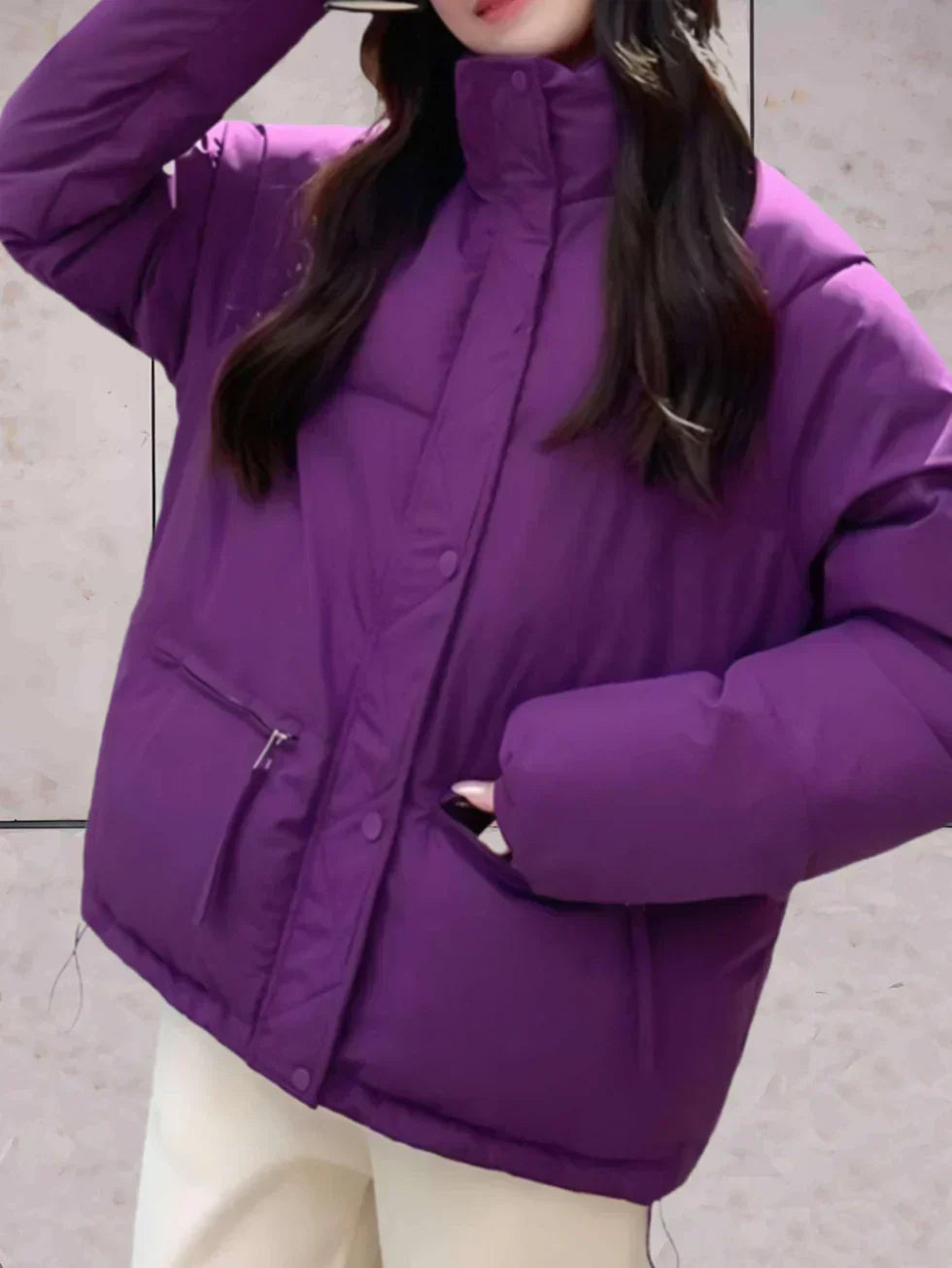 Valenzora | Parka jacket with stand-up collar and double closure