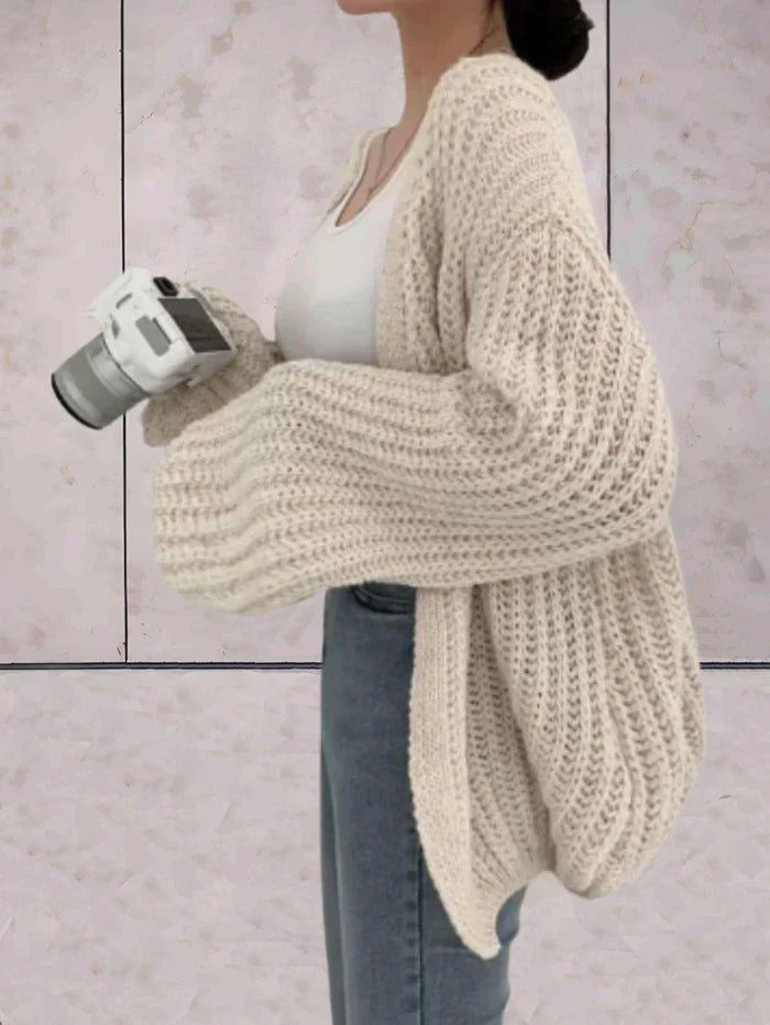 Valenzora | Offener grob gestrickter Cardigan für Damen