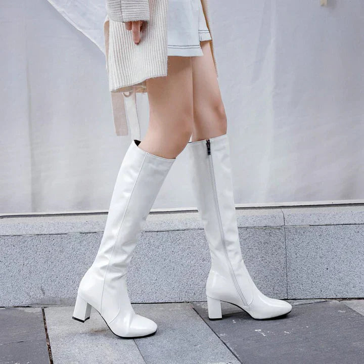 Valenzora | Hohe Lackstiefel für Damen