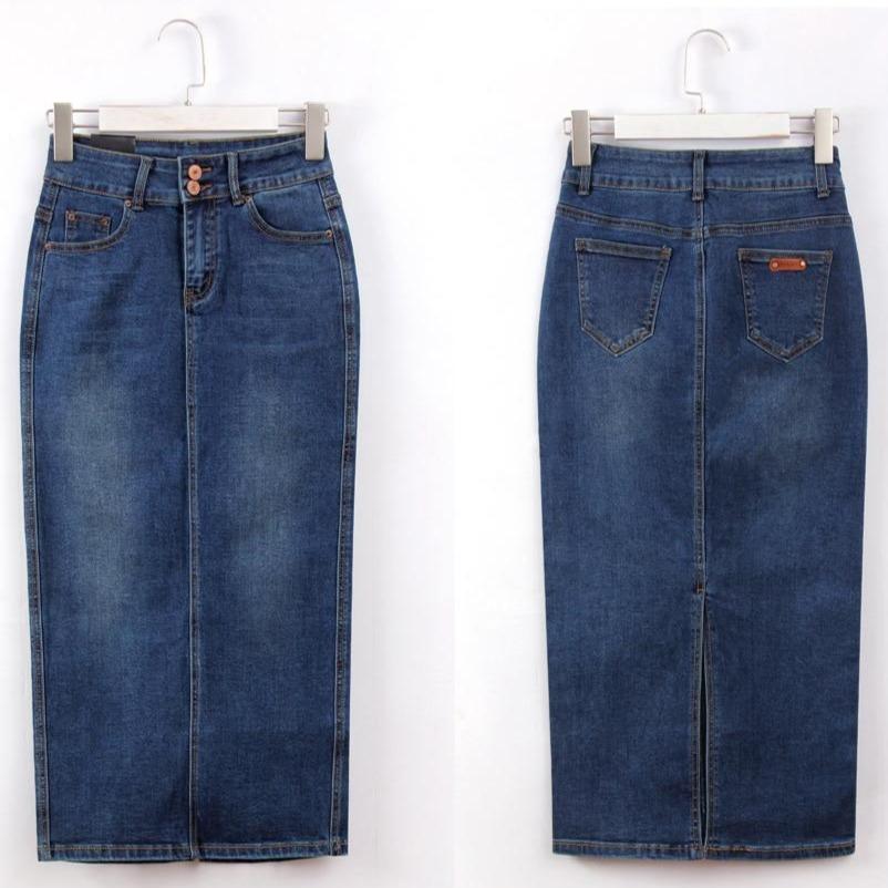 Bleistiftrock aus Jeansstoff
