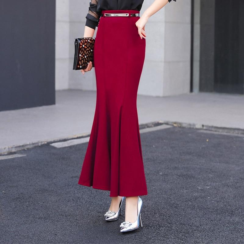 Maxi skirt in a mermaid cut