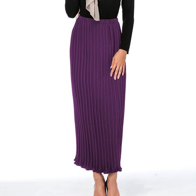 pleated maxi skirt