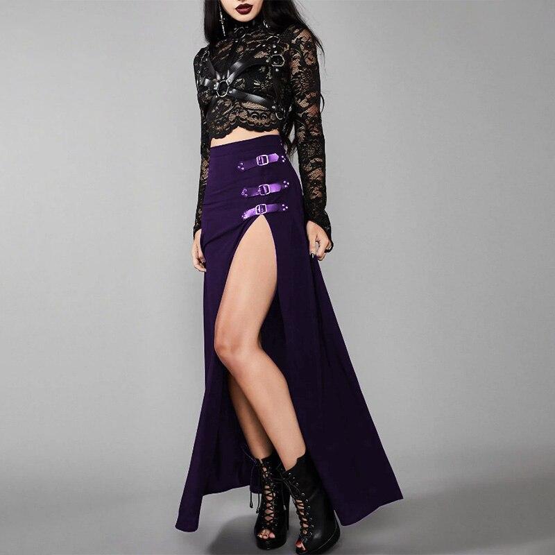 Maxi skirt with slit