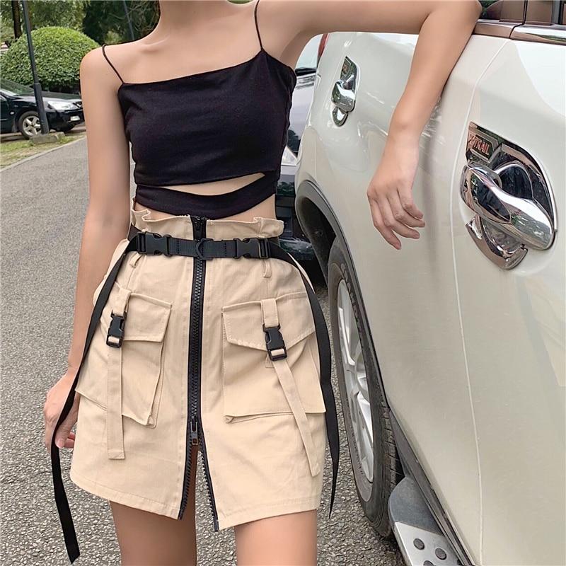 Mini skirt with pockets