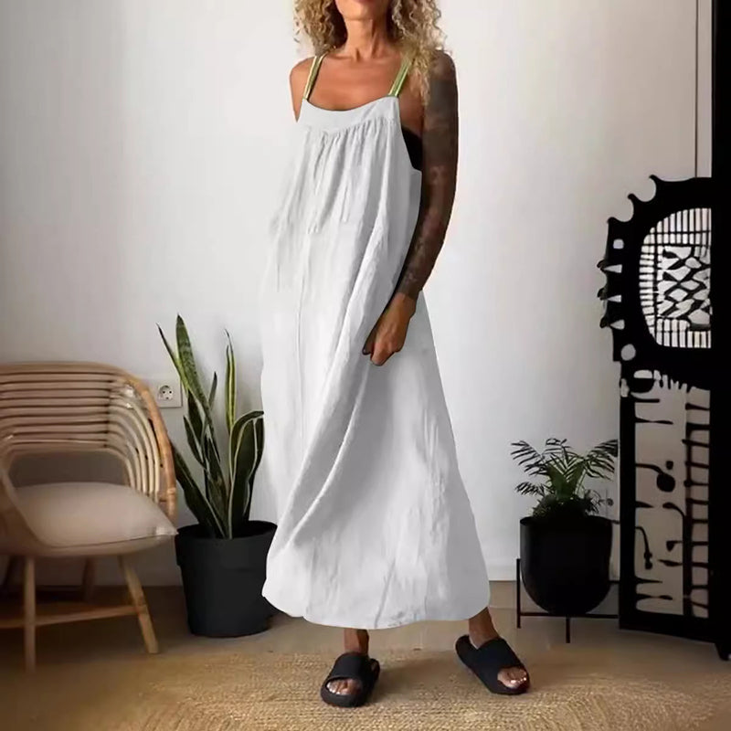 Valenzora | Weiches Baumwoll-Leinen-Kleid