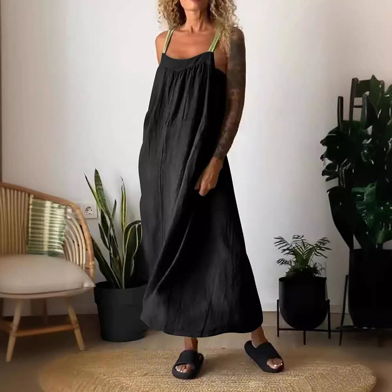 Valenzora | Weiches Baumwoll-Leinen-Kleid