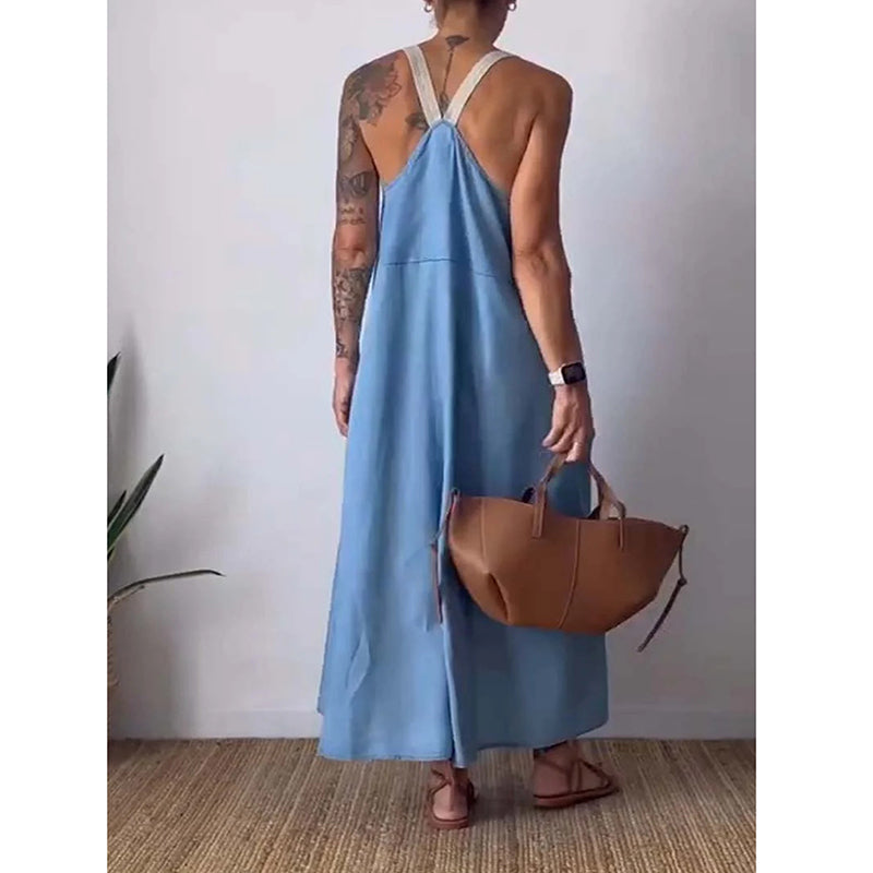 Valenzora | Weiches Baumwoll-Leinen-Kleid