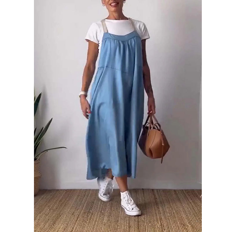 Valenzora | Weiches Baumwoll-Leinen-Kleid