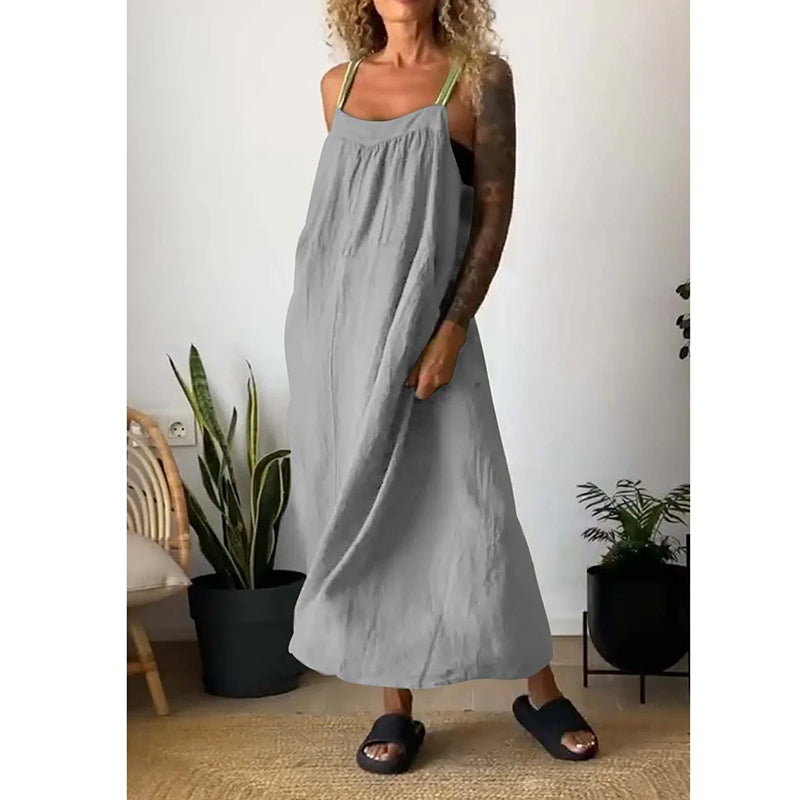 Valenzora | Weiches Baumwoll-Leinen-Kleid