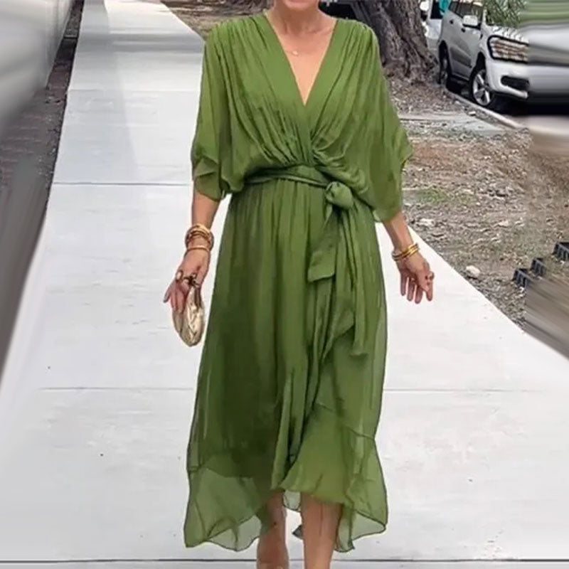 Elegant Flow V-neck dress
