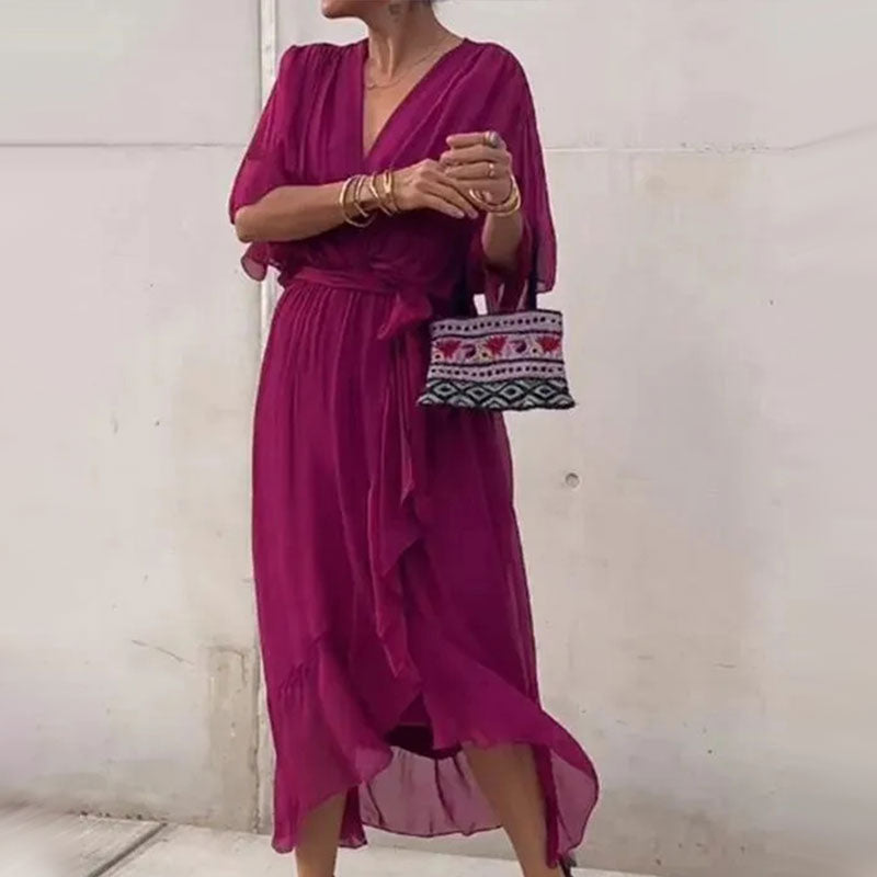 Elegant Flow V-neck dress