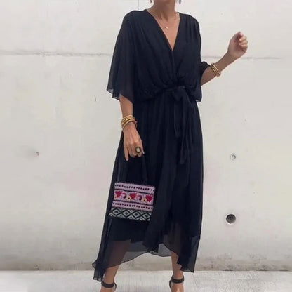 Elegant Flow V-neck dress