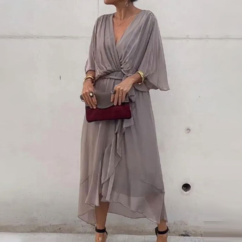 Elegant Flow V-neck dress