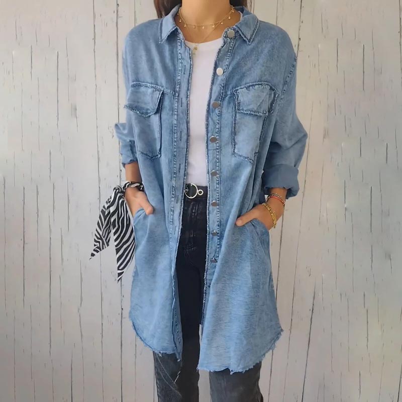 Valenzora | Oversized denim shirt