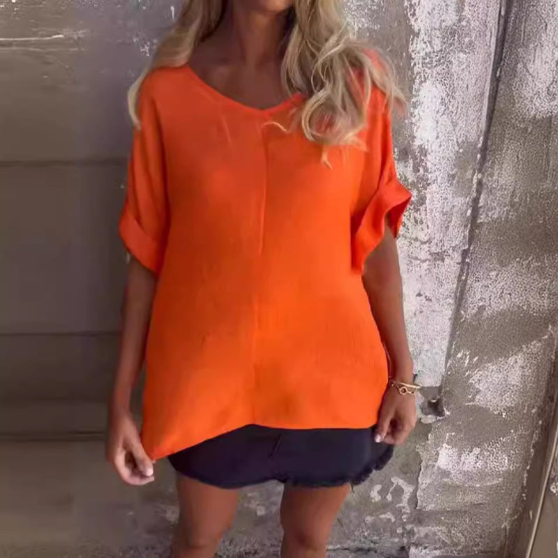 Valenzora | Women's Oversized V-Neck T-Shirt