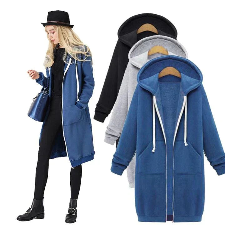 Valenzora | Lange Kapuzenjacke