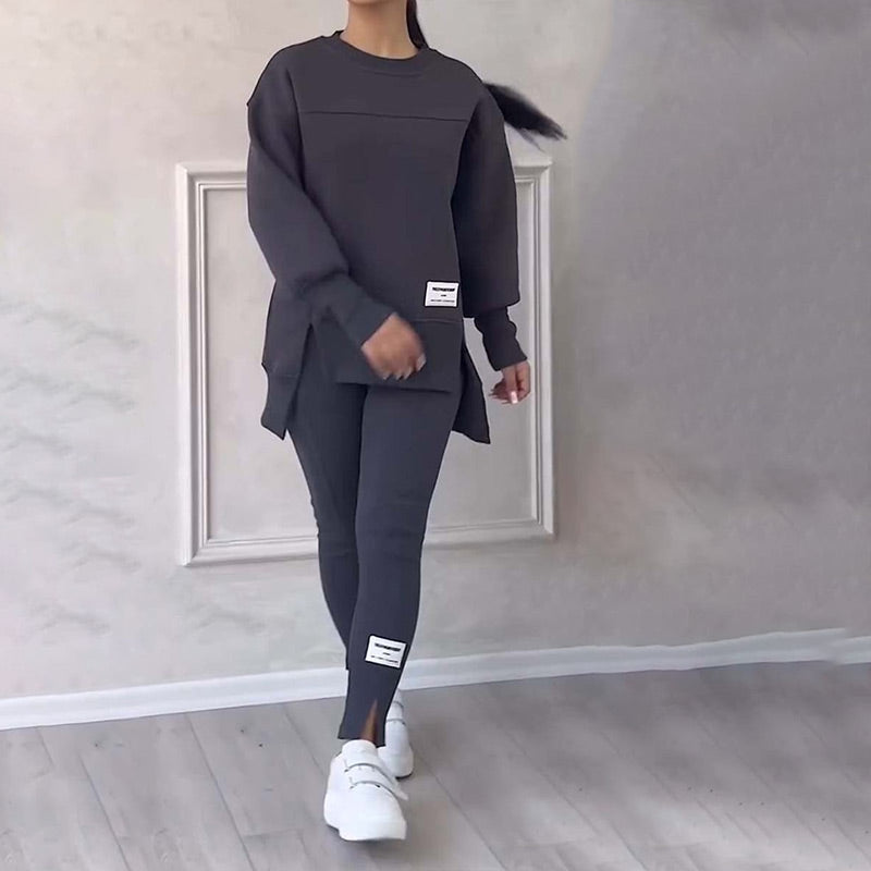 Valenzora | Lässiges Damen-Sweatshirt- und Leggings-Set