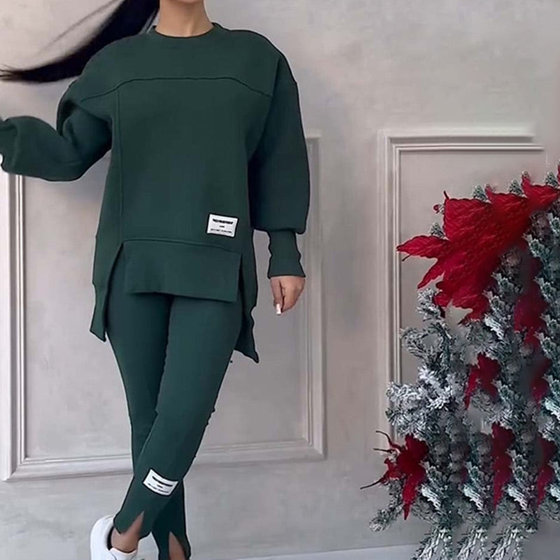 Valenzora | Lässiges Damen-Sweatshirt- und Leggings-Set