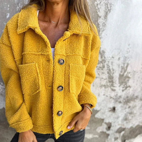 Valenzora | Kurze Jacke mit Wollrevers