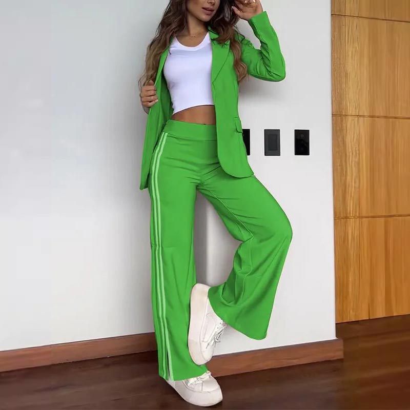 Valenzora | Blazer with notched lapels and wide-leg trousers set