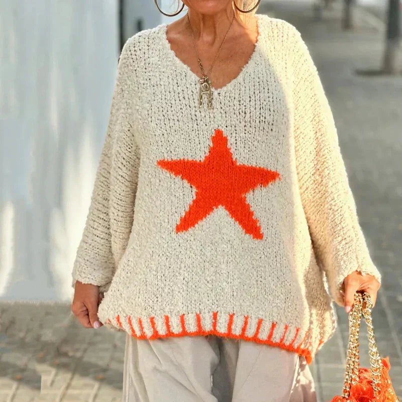Valenzora | V-neck knit sweater
