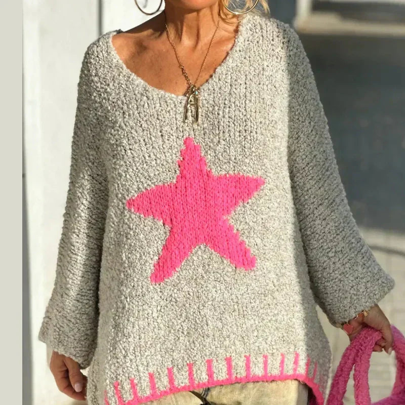 Valenzora | V-neck knit sweater