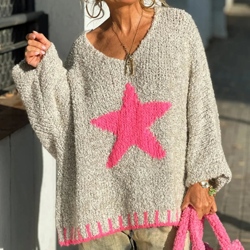 Valenzora | V-neck knit sweater