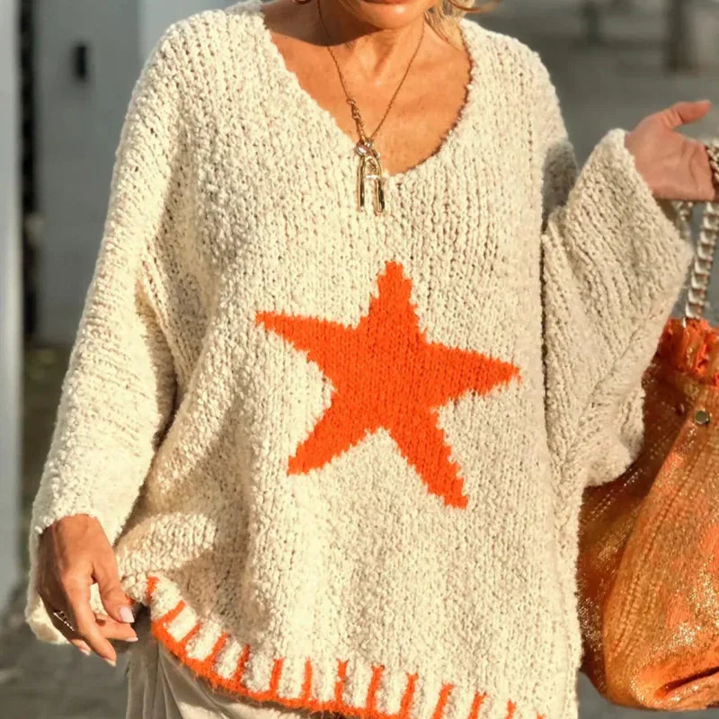 Valenzora | V-neck knit sweater