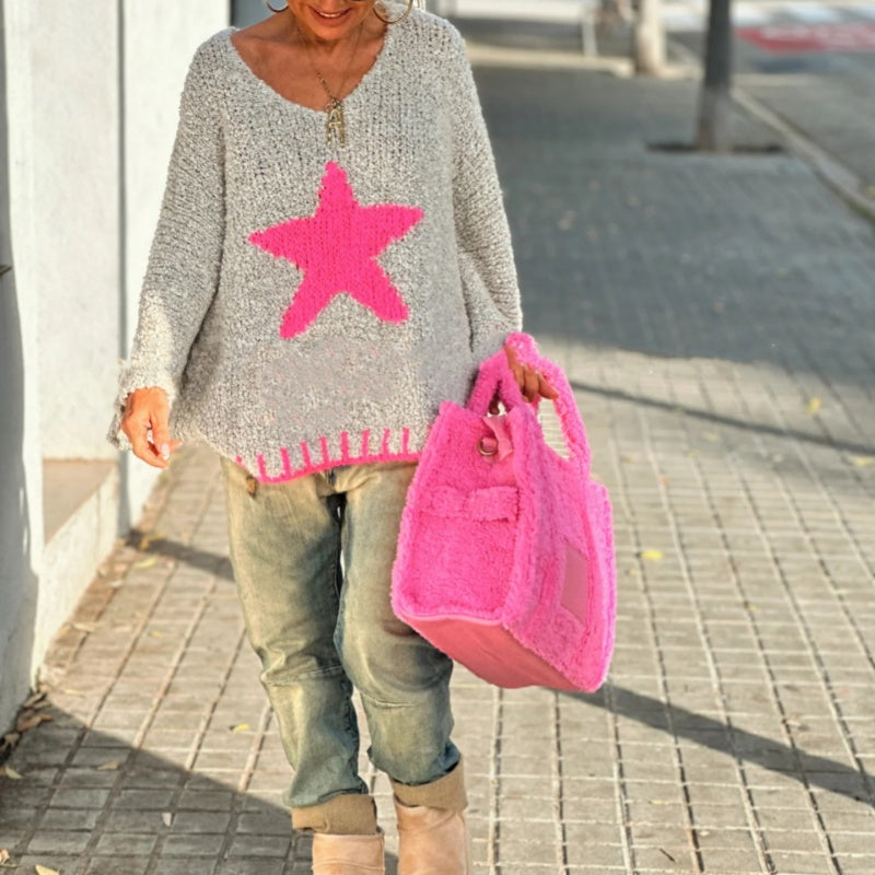 Valenzora | V-neck knit sweater