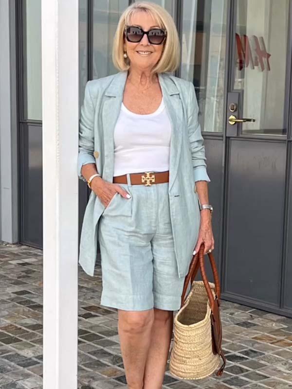 Valenzora | Luftiges Set aus Blumenjacke & Shorts