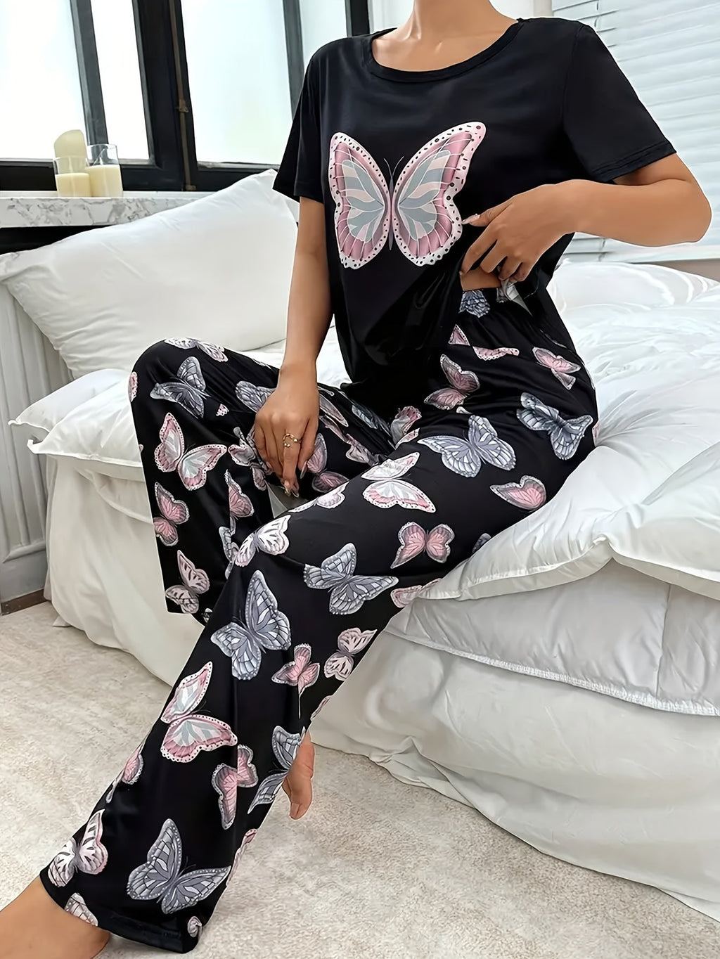 Valenzora | Legend Butterfly Print Nightwear Set