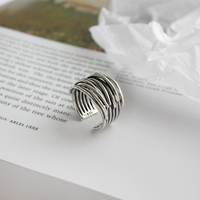Valenzora | Silver Adjustable Layered Ring
