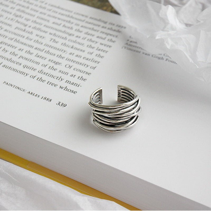 Valenzora | Silver Adjustable Layered Ring