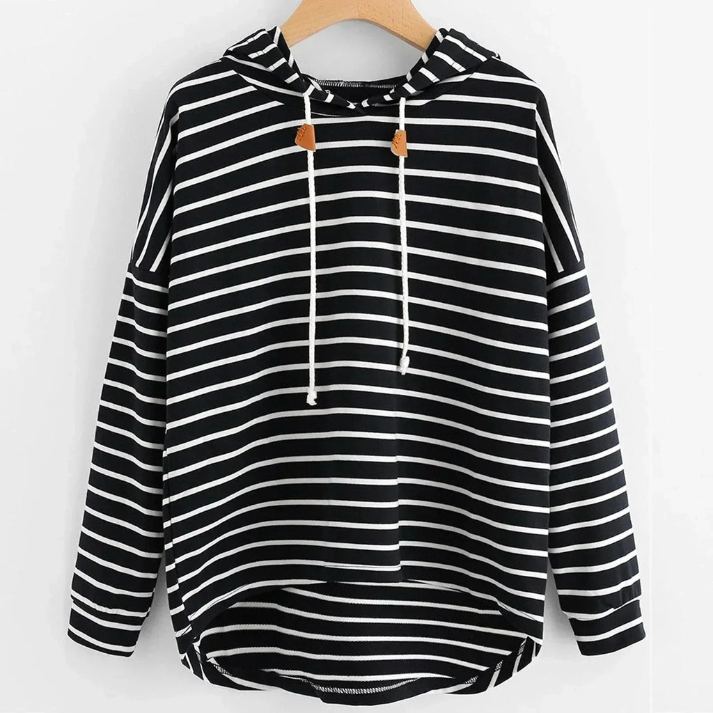 Valenzora | Striped Casual Hoodie