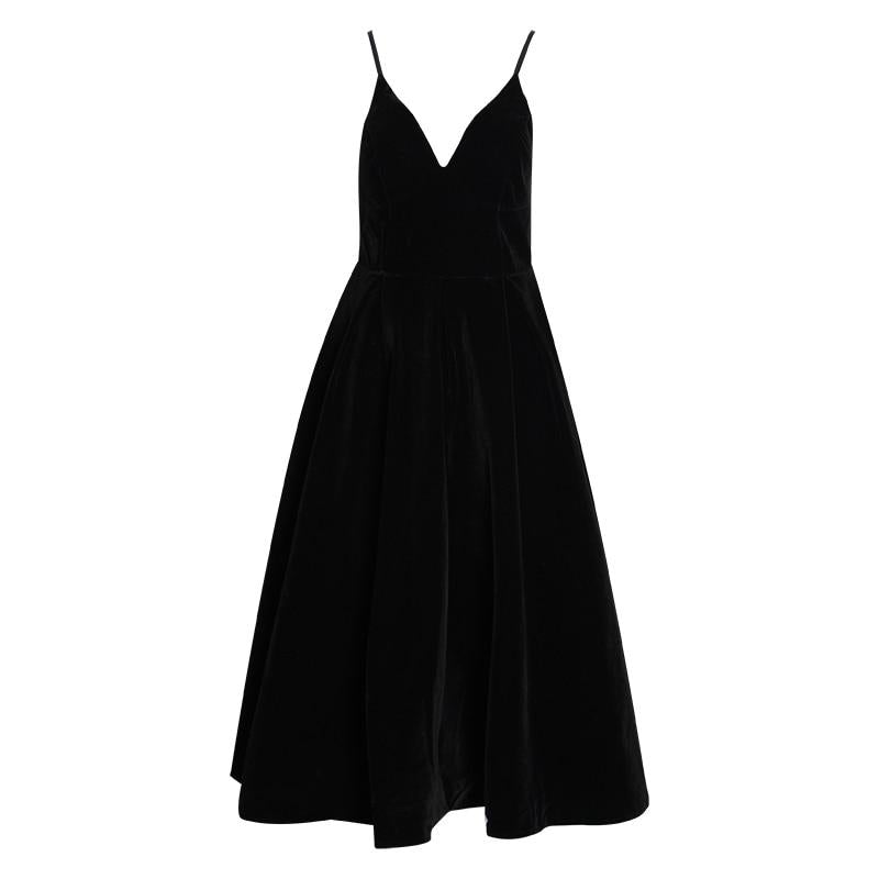 Midi dress with narrow straps