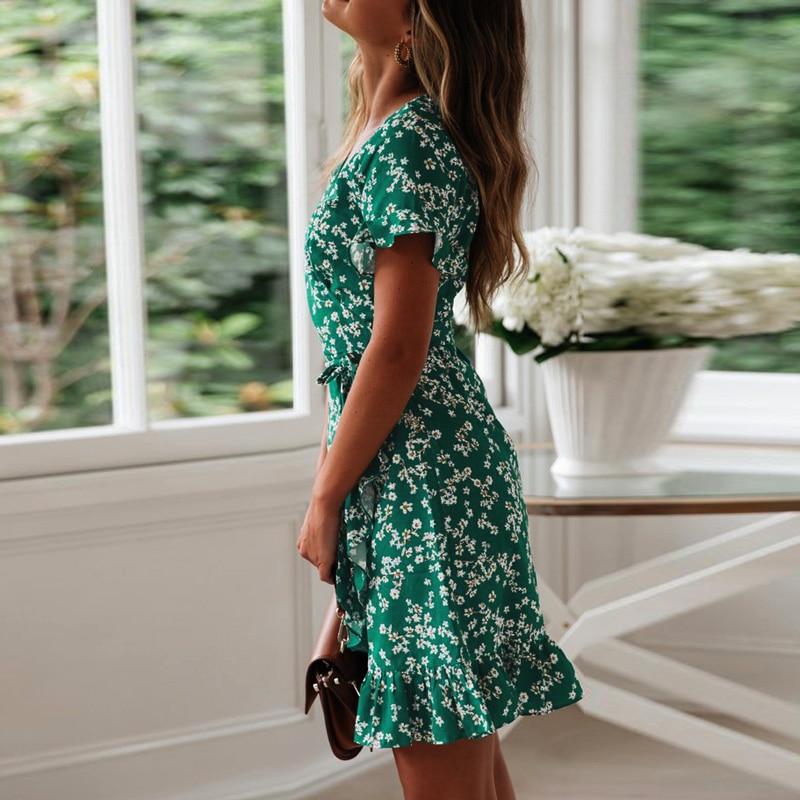 Mini dress with flowers